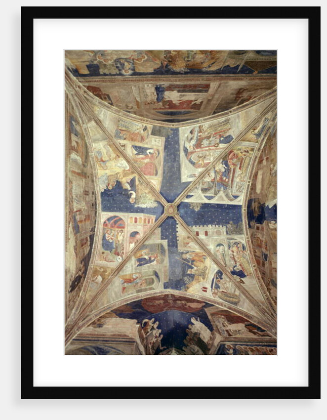 View of the ceiling of the chapel of the Tinel with scenes from the life of St. Martial, 1344-45 by Matteo di Giovanetto da Viterbo