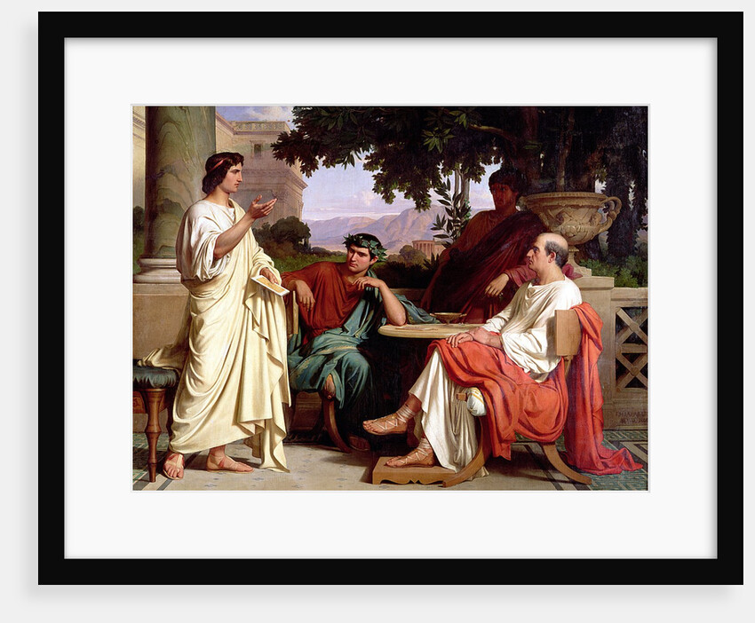 Horace, Virgil and Varius at the house of Maecenas, 19th century by Charles Francois Jalabert