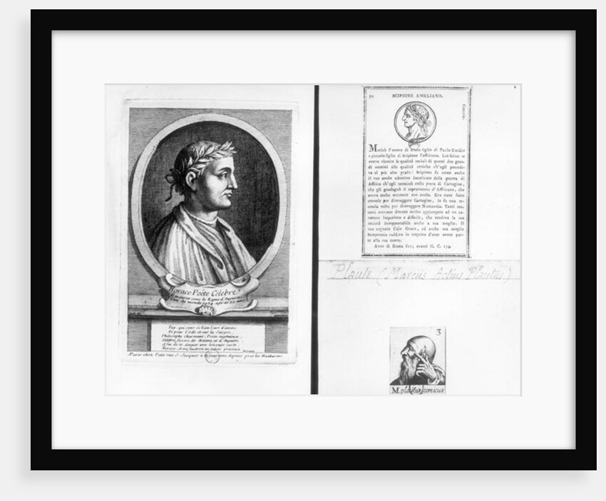 Portraits of Horace Scipio Aemilianus and Plautus by French School