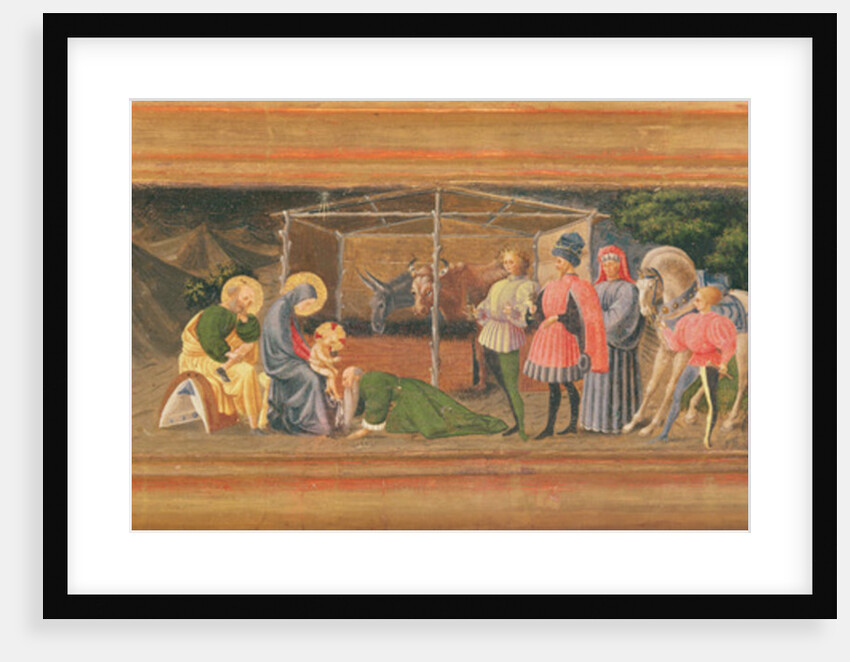 The Quarata Predella depicting the Adoration of the Magi, 1435-40 by Paolo Uccello