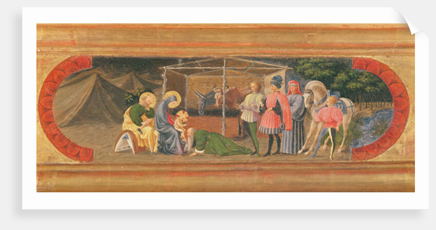 The Quarata Predella depicting the Adoration of the Magi, 1435-40 by Paolo Uccello