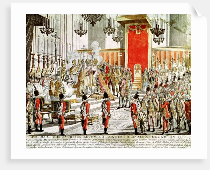 The Coronation of Leopold II at Bratislava in 1790 by Austrian School