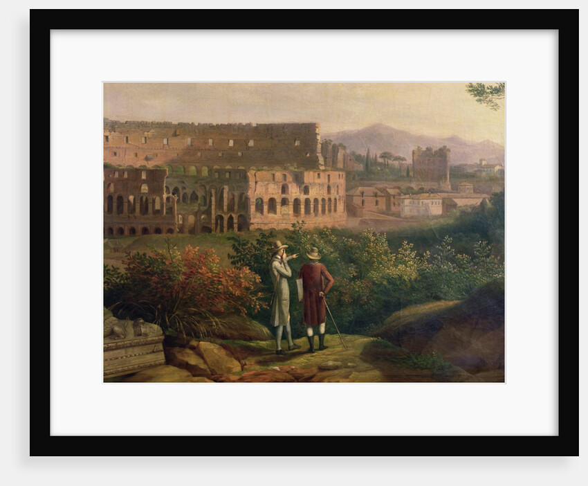 Johann Wolfgang von Goethe visiting the Colosseum in Rome, c.1790 by Jacob-Philippe Hackert