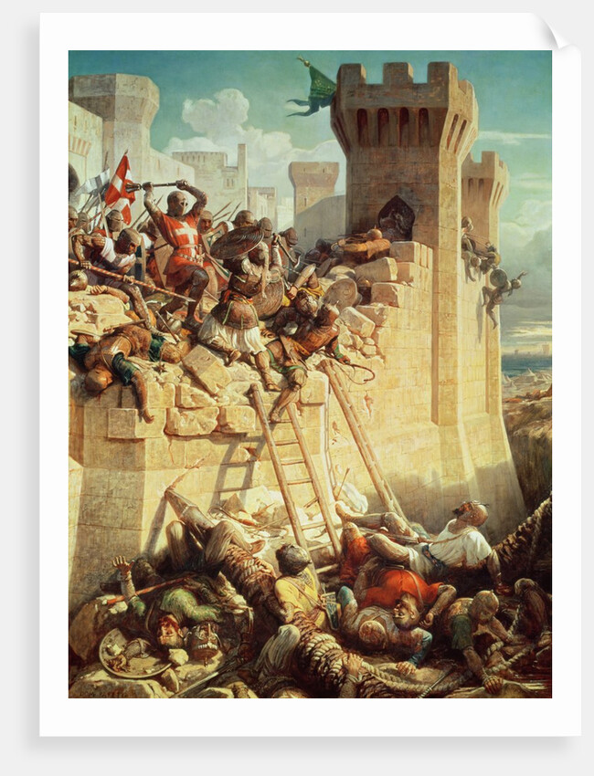 Guillaume de Clermont defending Ptolemais in 1291, 1845 by Dominique Louis Papety