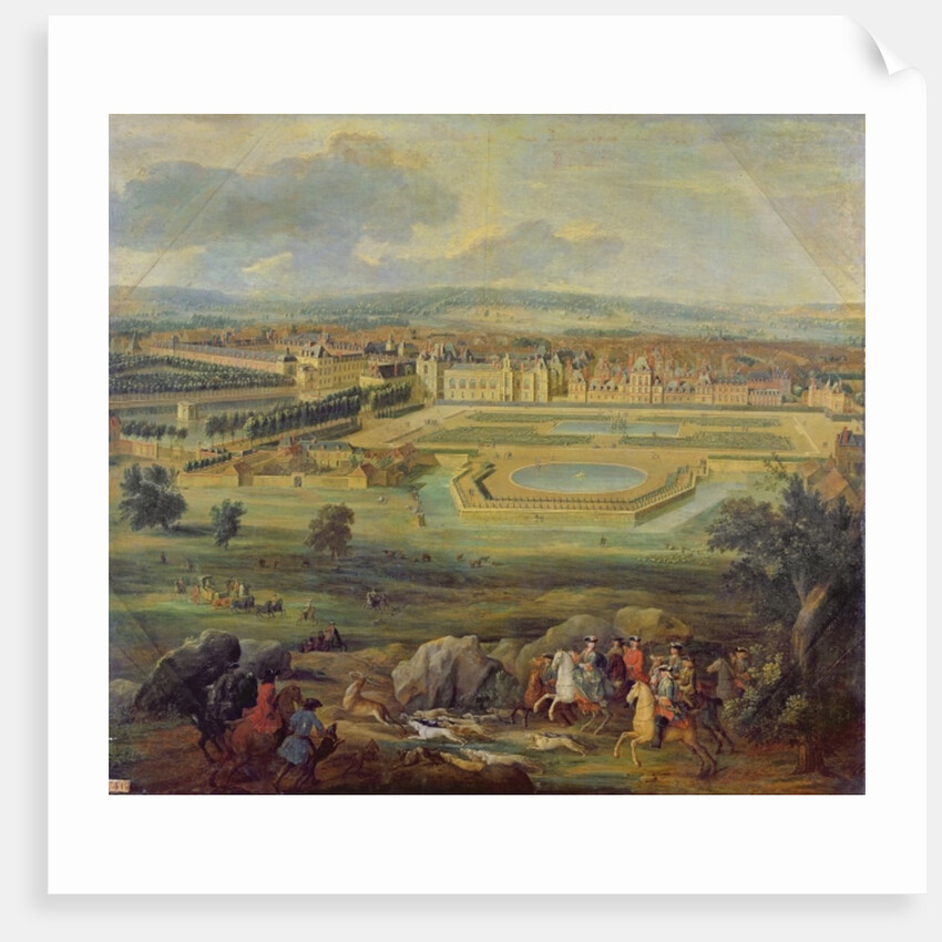 View of the Palace of Fontainebleau from the Parterre of the Tiber, 1722 by Pierre-Denis Martin