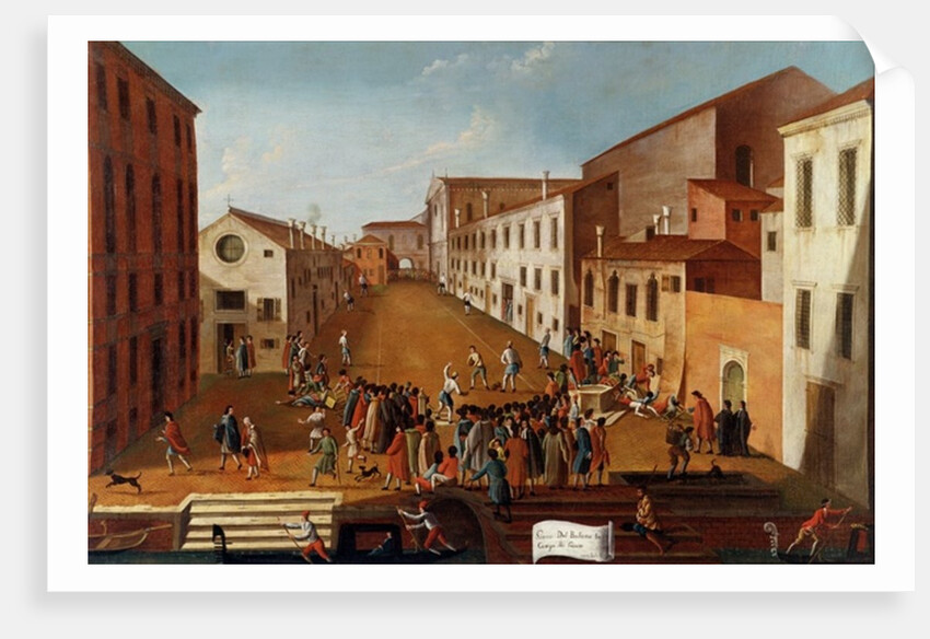 Game of Bowls in the Campo dei Gesuiti, Venice by Gabriele Bella