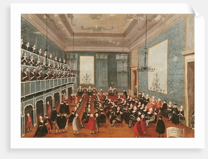 Concert given by the girls of the hospital music societies in the Procuratie, Venice, 18th century by Gabriele Bella