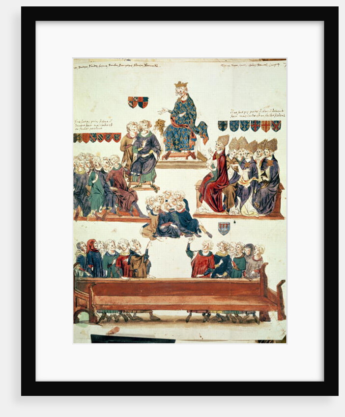 Ms 1796 f.7 The Trial of Robert d'Artois, Count of Beaumont, presided over by Philippe VI in 1331 by Nicolas Claude Fabri de Peiresc