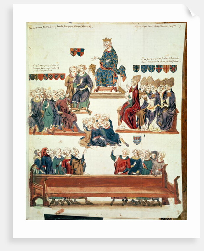 Ms 1796 f.7 The Trial of Robert d'Artois, Count of Beaumont, presided over by Philippe VI in 1331 by Nicolas Claude Fabri de Peiresc