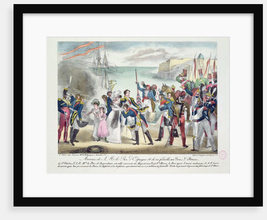 Arrival of His Majesty Ferdinand VII and his family at Porte Sainte Marie, 1 October 1823, 1823 by French School
