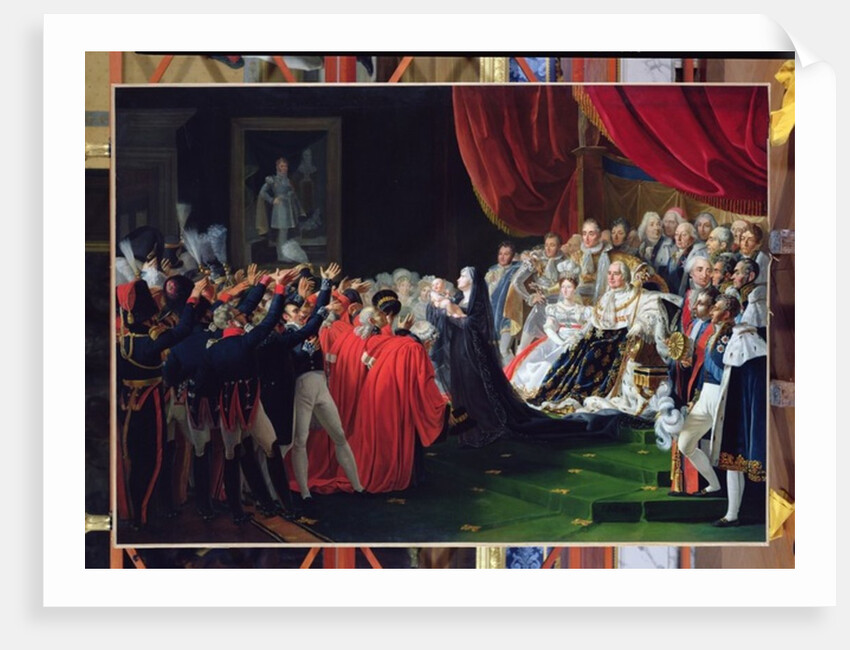 Duchess of Berry presenting the Duke of Bordeaux to the people and the army, September 1820 by Charles Nicolas Raphael Lafond