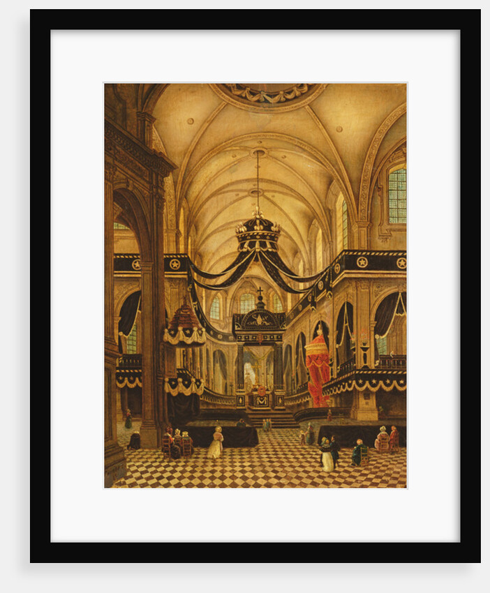 Funeral of Louis Belmas at Cambrai Cathedral by Antoine Louis Saint-Aubert