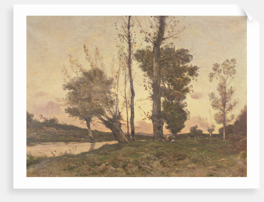 Landscape with a Stream by Henri-Joseph Harpignies