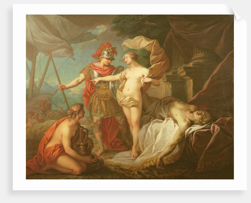 Achilles leaving to avenge the death of Patroclus by Etienne Jeaurat