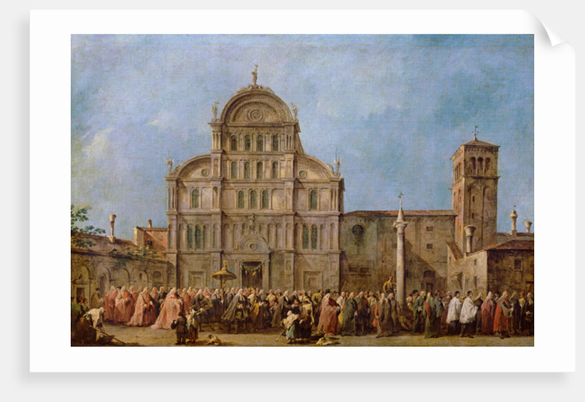 Easter Procession of the Doge of Venice at the Church of San Zaccaria, c.1766-70 by Francesco Guardi