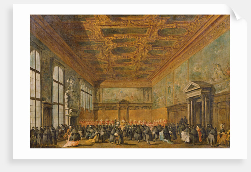 Audience Granted by the Doge of Venice in the College Room of Doge's Palace, c.1766-70 by Francesco Guardi