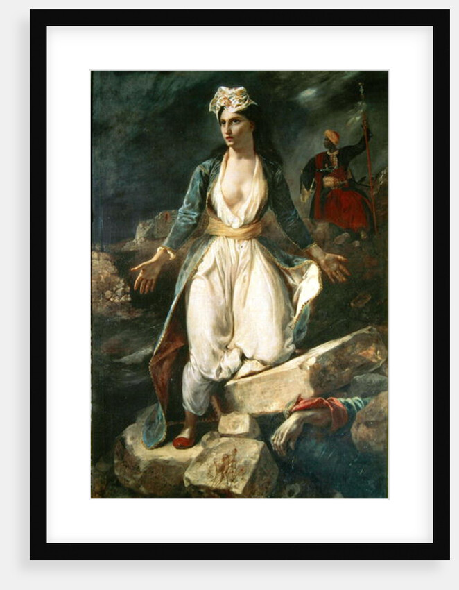 Greece expiring on the Ruins of Missolonghi, 1826 by Ferdinand Victor Eugene Delacroix