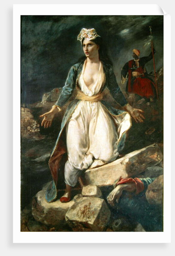 Greece expiring on the Ruins of Missolonghi, 1826 by Ferdinand Victor Eugene Delacroix