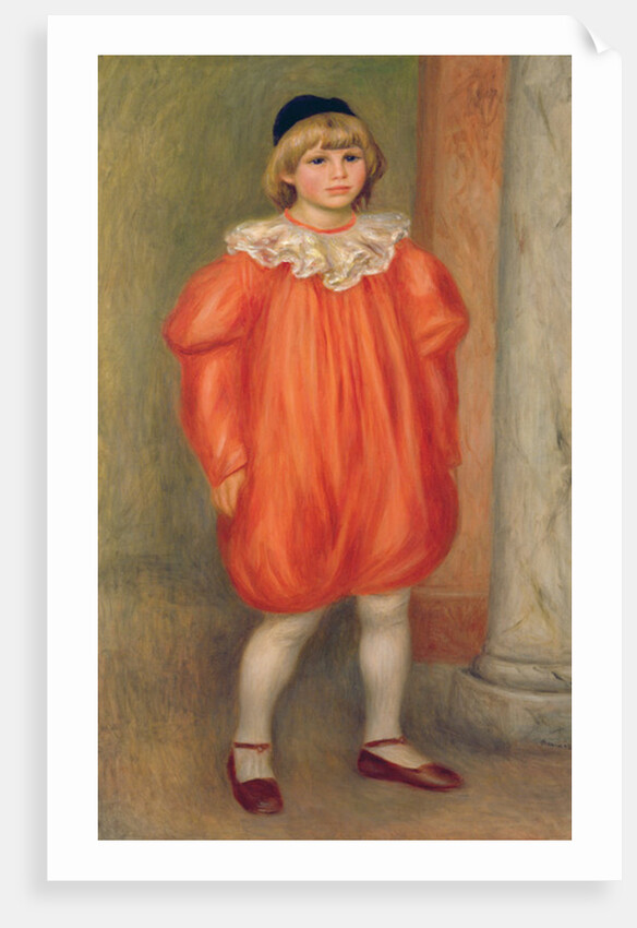 Claude Renoir in a clown costume, 1909 by Pierre Auguste Renoir