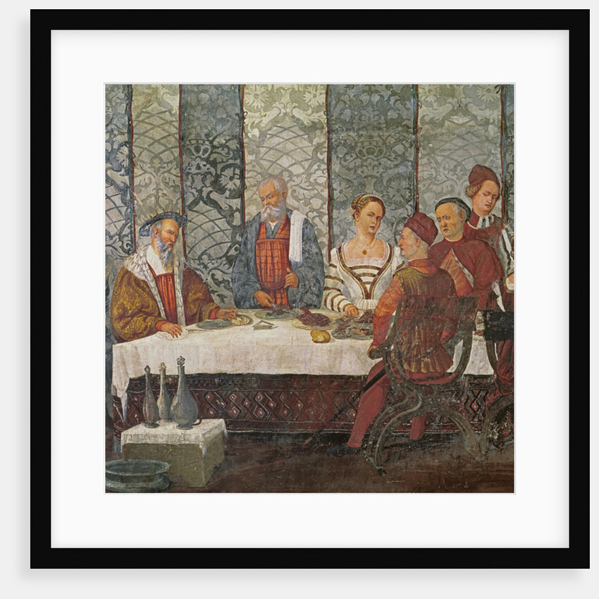 Banquet Given by Bartolomeo Colleoni for King Christian I of Denmark, 1520-30 by Girolamo Romanino