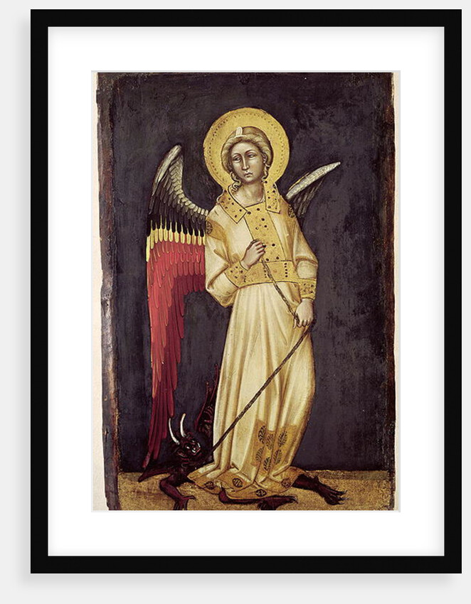 An Angel with a Demon on a Chain by Ridolfo di Arpo Guariento