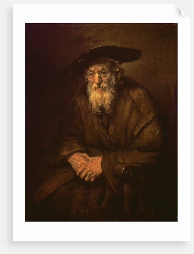 Portrait of an Old Jew by Rembrandt Harmensz. van Rijn