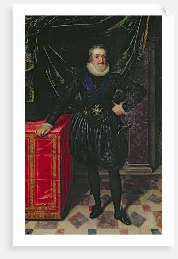 Portrait of Henri IV King of France, in a black costume, c.1610 by Frans II Pourbus