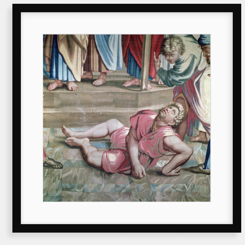 Tapestry depicting the Acts of the Apostles, the Death of Ananias by Raphael (1483-1520) (after)