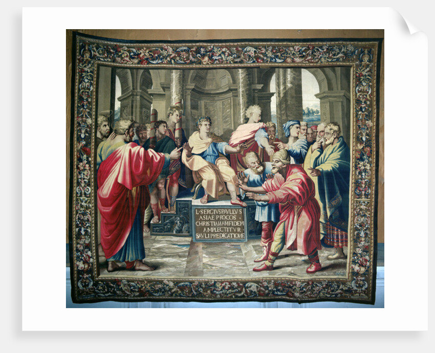 Tapestry depicting the Acts of the Apostles. The Blinding of Elymas by Raphael (1483-1520) (after)