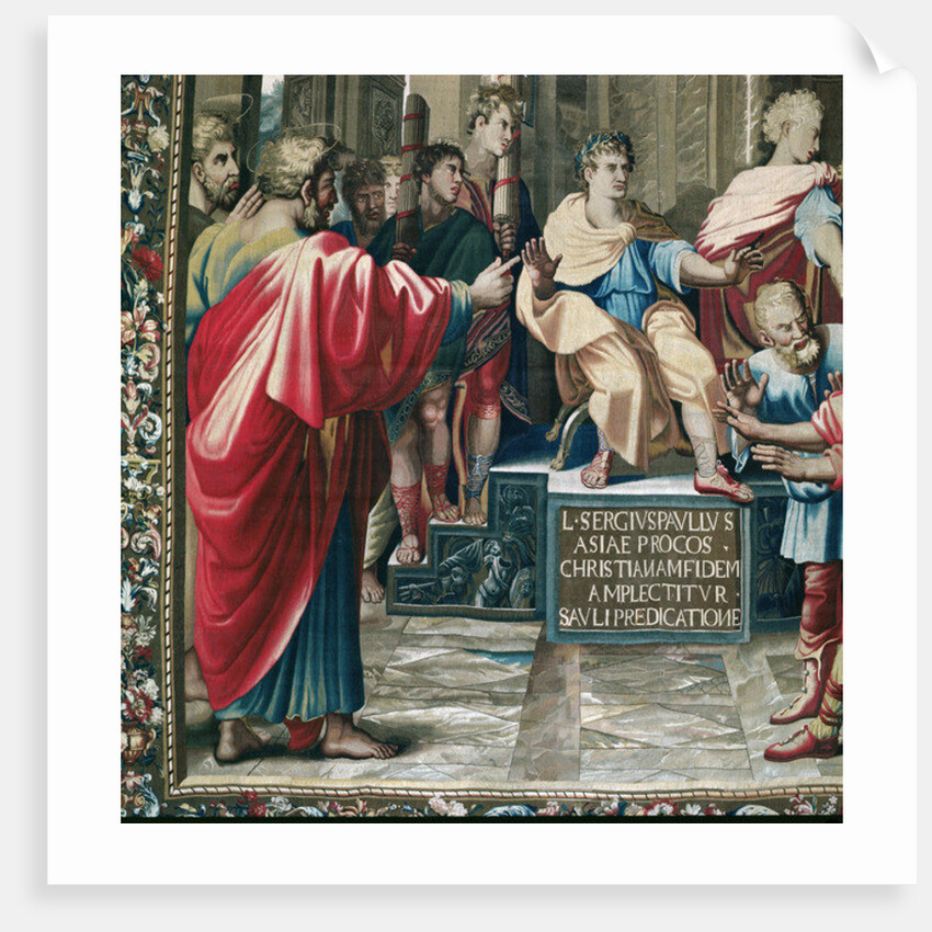 Tapestry depicting the Acts of the Apostles. The Blindness of Elymas by Raphael (1483-1520) (after)