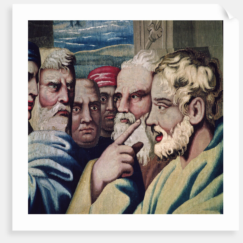 Tapestry depicting the Acts of the Apostles, the Blinding of Elymas by Raphael