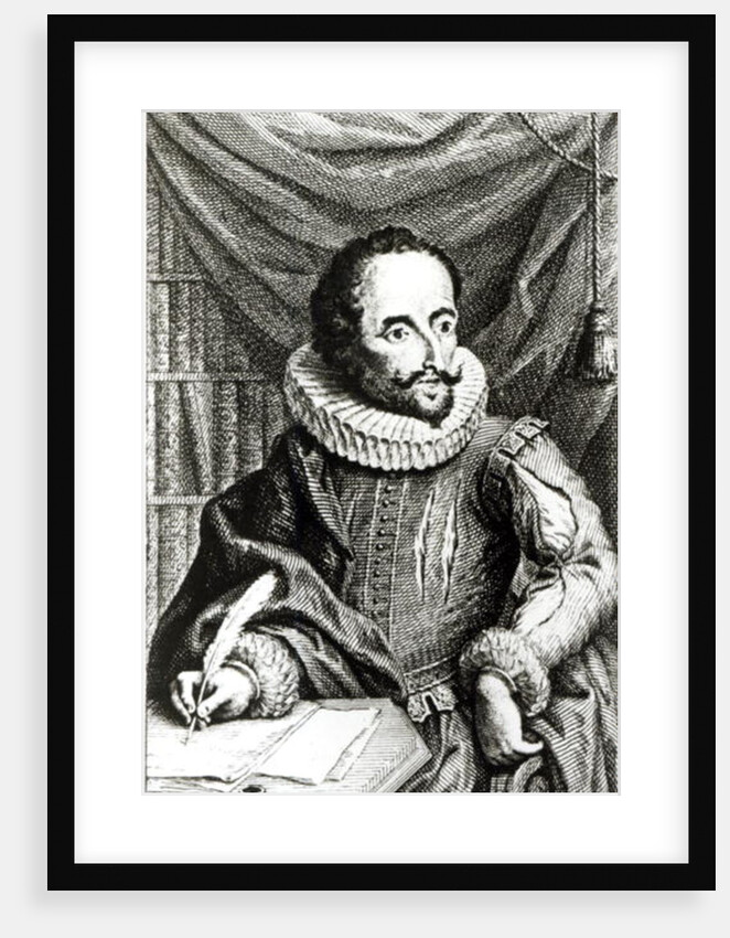 Portrait of Miguel de Cervantes Saavedra engraved by Jacob Folkema by William Kent