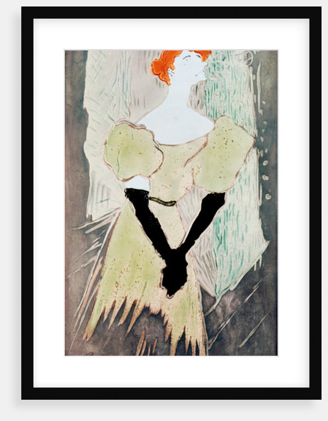 Yvette Guilbert, 1895 by Henri de Toulouse-Lautrec