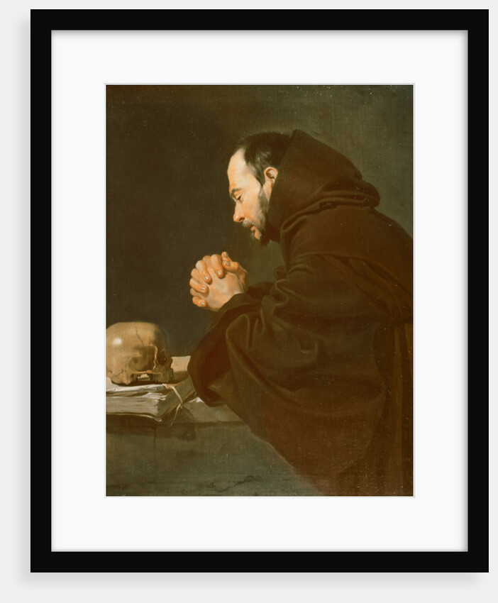 Saint Francis in Prayer by Diego Rodriguez de Silva y Velazquez