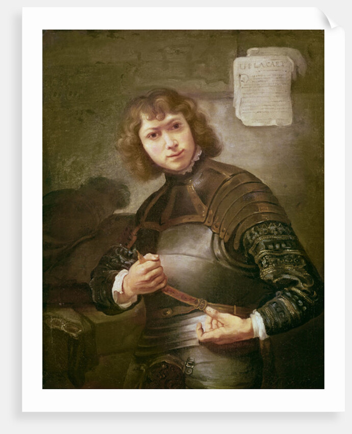 A Young Man in Armour by (attr. to) Rembrandt Harmensz. van Rijn