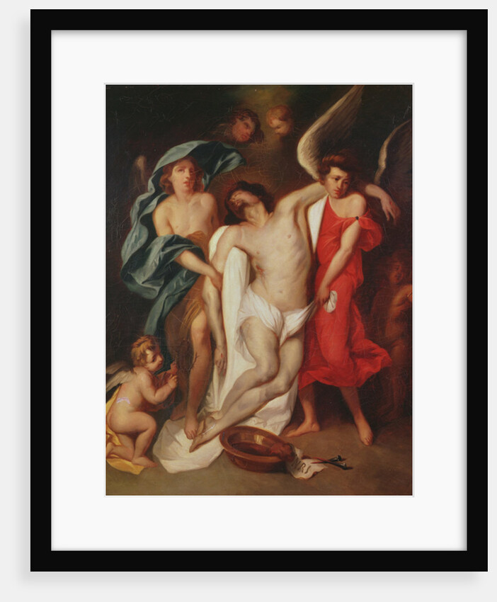 The Body of Christ carried by Angels by Eugene (1798-1863) (attr. to) Delacroix