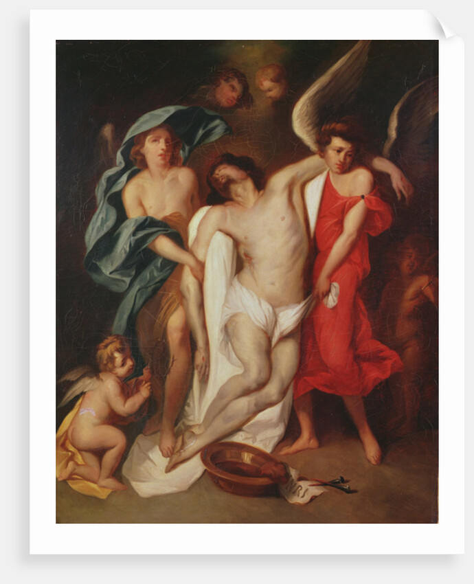 The Body of Christ carried by Angels by Eugene (1798-1863) (attr. to) Delacroix