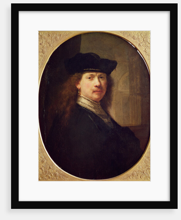 Self Portrait with Hat with Architecture in the Background, 1637 by Rembrandt Harmensz. van Rijn