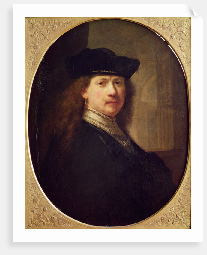 Self Portrait with Hat with Architecture in the Background, 1637 by Rembrandt Harmensz. van Rijn