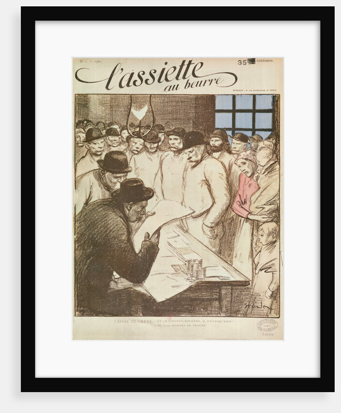 L'Plate au Butter, Issue no. 1, Caisse de Grève, 1901 by Theophile Alexandre Steinlen