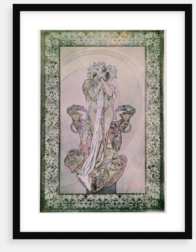 Decorative Panel for Edmond Rostand's 'La Princesse Lointaine' with Sarah Bernhardt, 1890-1910 by Alphonse Marie Mucha