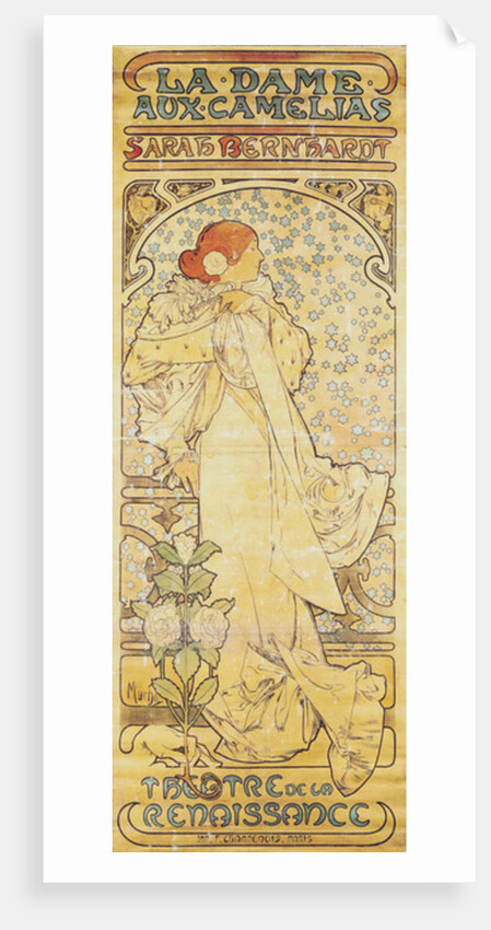 The Lady of the Camelias, with Sarah Bernhardt, 1890-1910 by Alphonse Marie Mucha