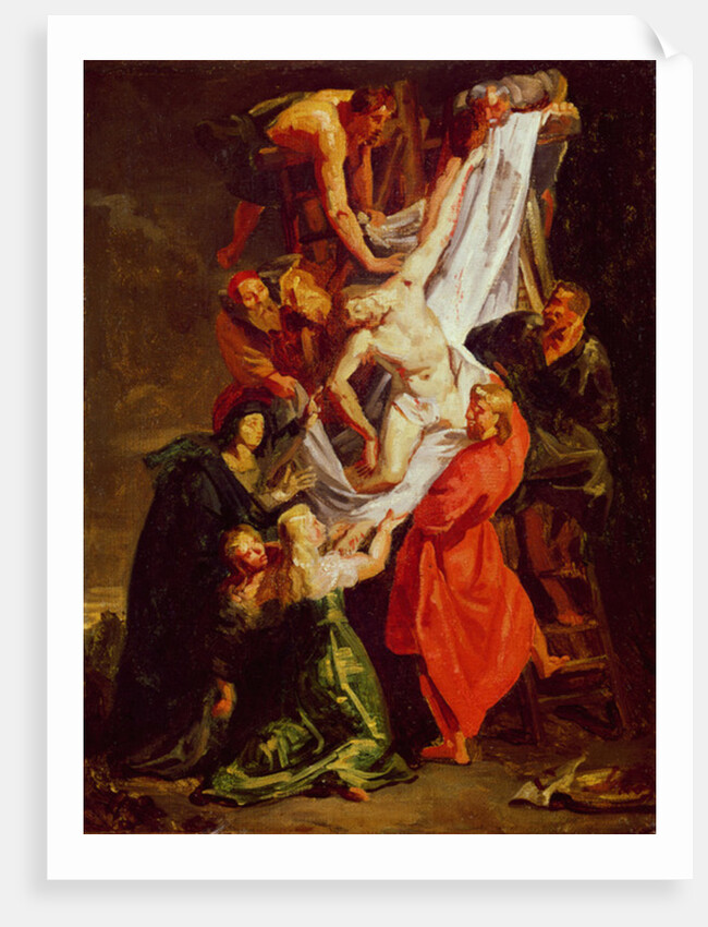 The Descent from the Cross, c.1843 by Eugene (1798-1863) (attr. to) Delacroix