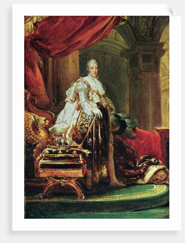 Full-length Portrait of Charles X, King of France and Navarre, 1825 by Francois Pascal Simon Baron Gerard