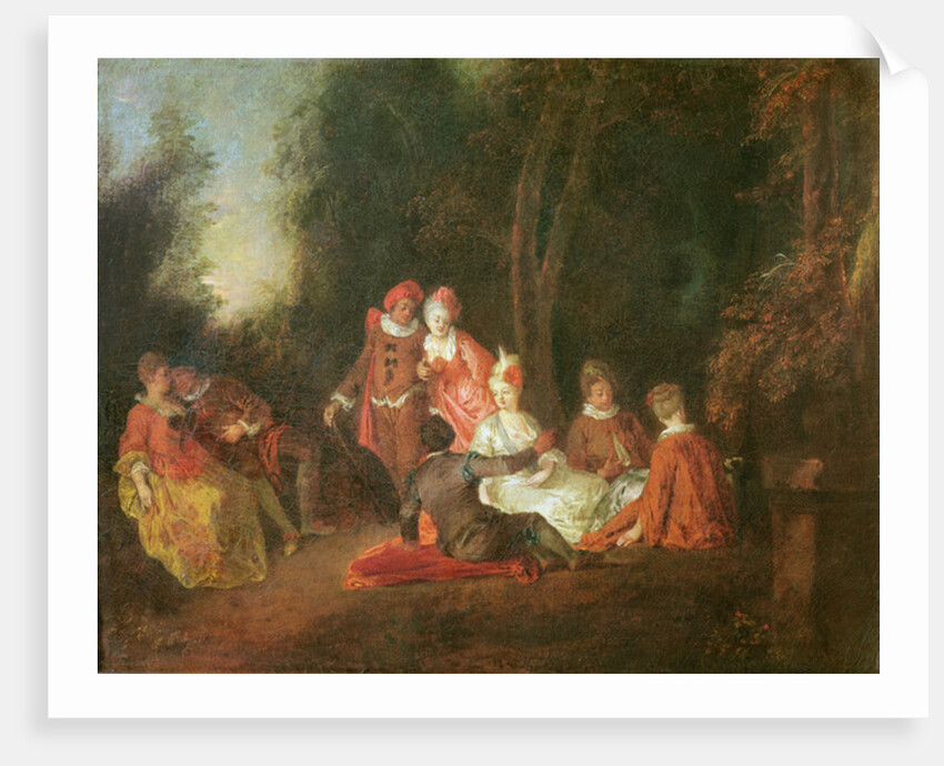 A Conversation in a Park by Jean Antoine Watteau