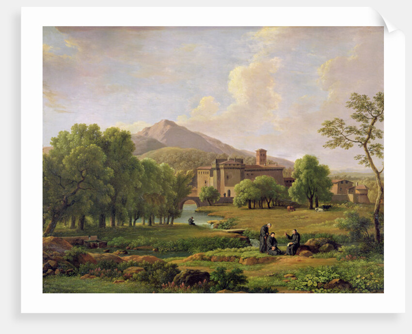 View of the Grottaferrata Monastery, 1844 by Jean Joseph Xavier Bidauld