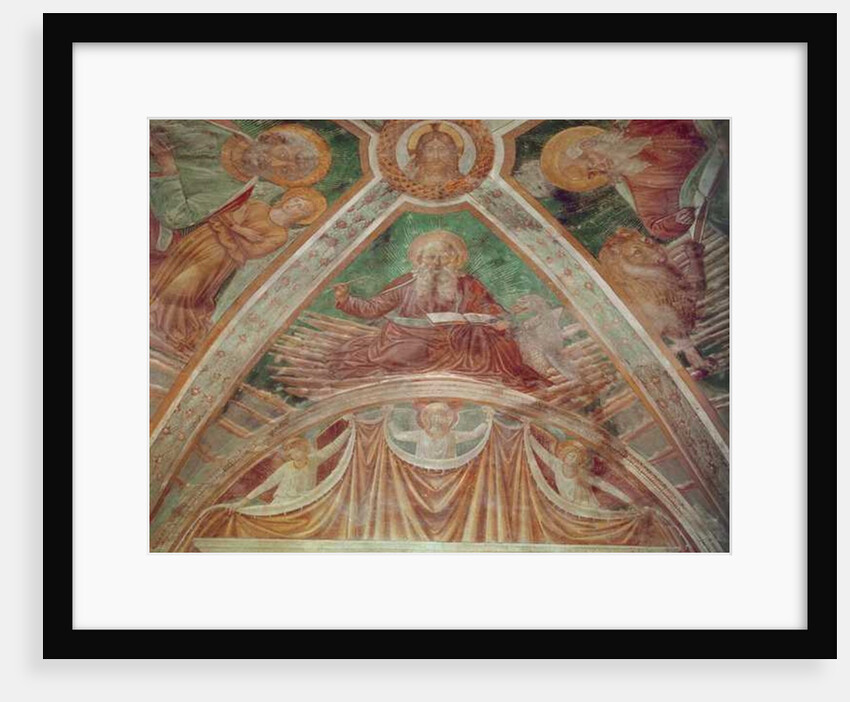 God the Father at the Cornerstone, Christ blessing, on the Ceiling, God the Father blessing by Benozzo di Lese di Sandro Gozzoli