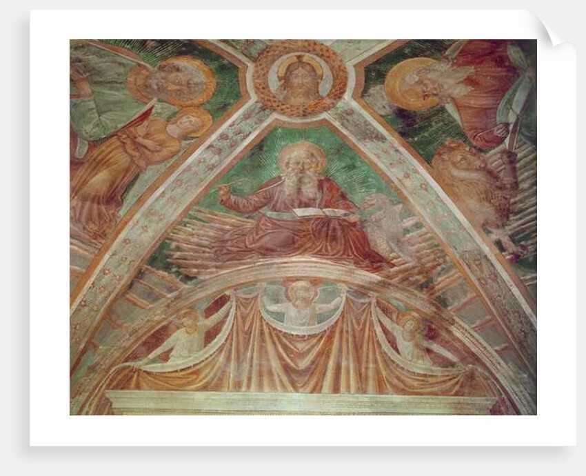God the Father at the Cornerstone, Christ blessing, on the Ceiling, God the Father blessing by Benozzo di Lese di Sandro Gozzoli