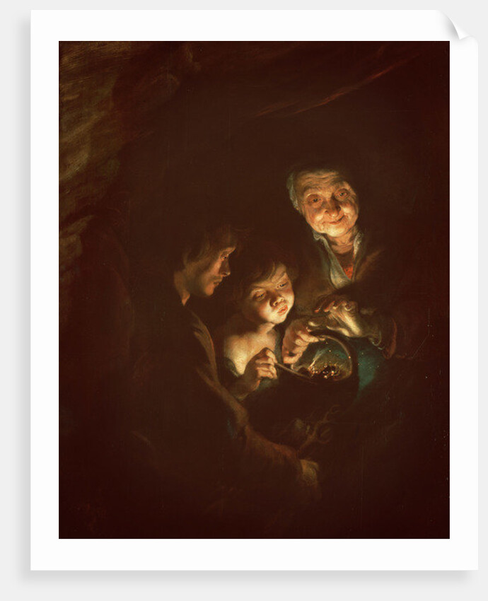 Old woman with a brazier, c.1616-20 by Peter Paul Rubens