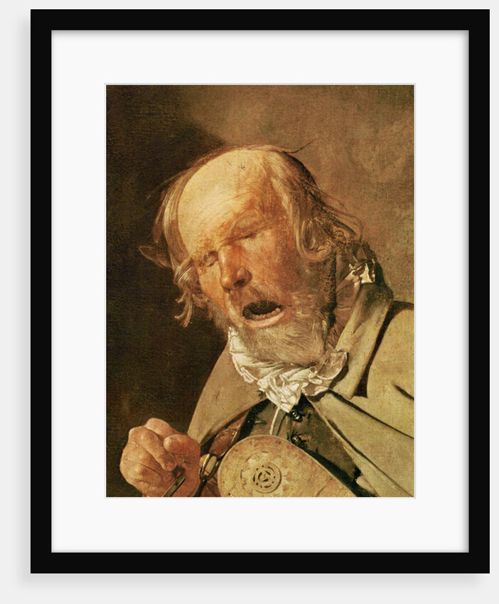 The hurdy-gurdy player by Georges de la Tour